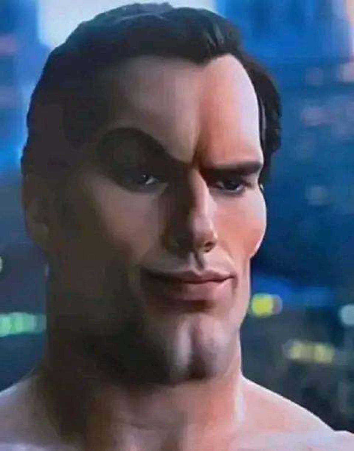 Henry Cavill edited with a smug sigma face
