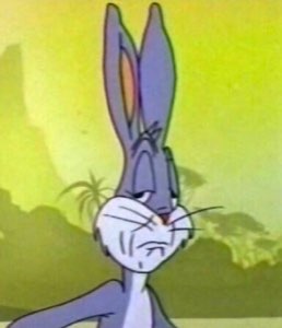 Bugs Bunny with a smug, self-satisfied smirk and crossed arms