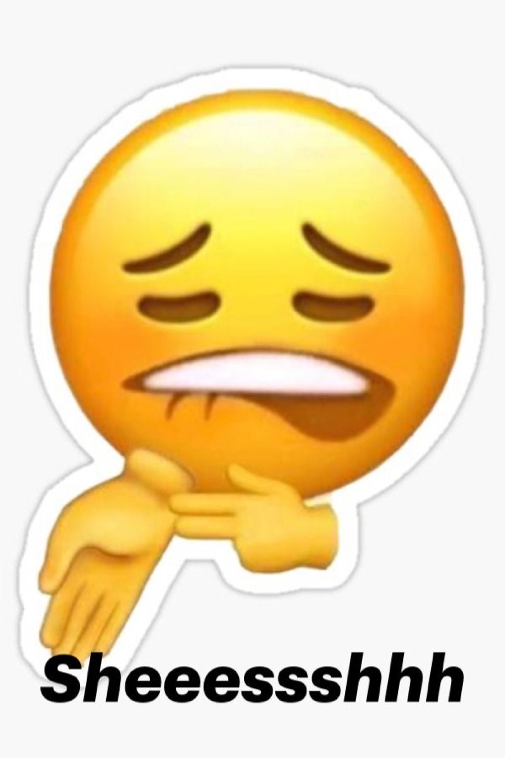 Lip-bite emoji: 'Sheeessshhh'