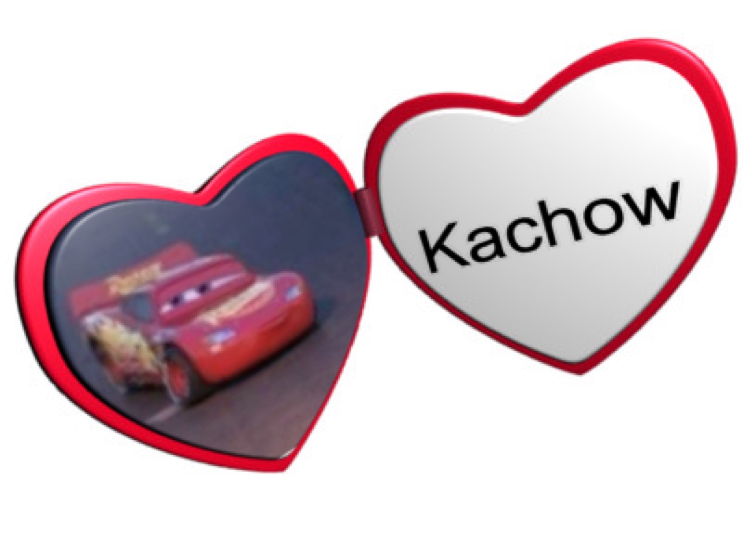 Heart locket with McQueen inside: 'Kachow'