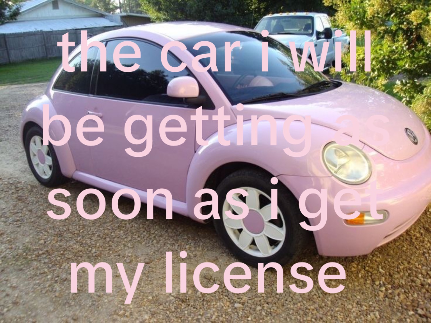Pink Beetle: 'the car i will be getting as soon as i get my license'