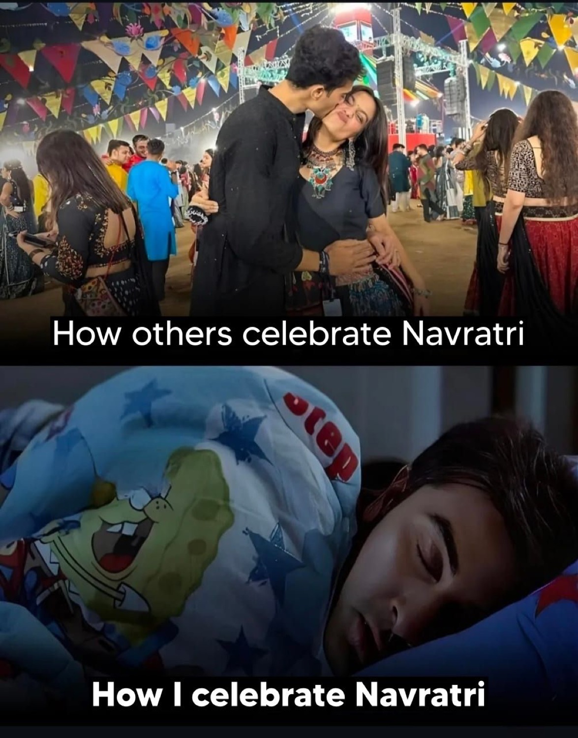 Couples dancing vs Ranbir Kapoor asleep: 'How others celebrate Navratri / How I celebrate Navratri'