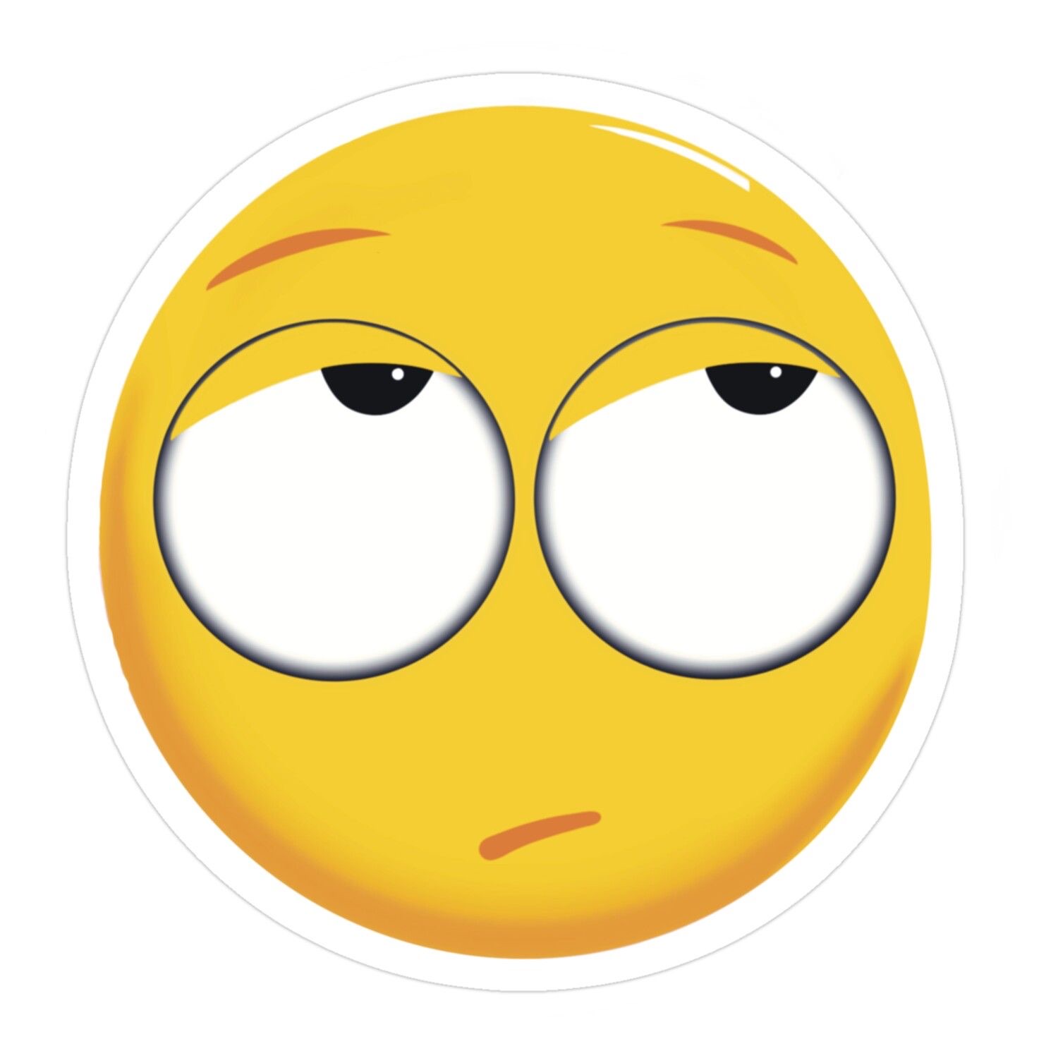 Yellow emoji rolling its heavy-lidded eyes way up in exasperation