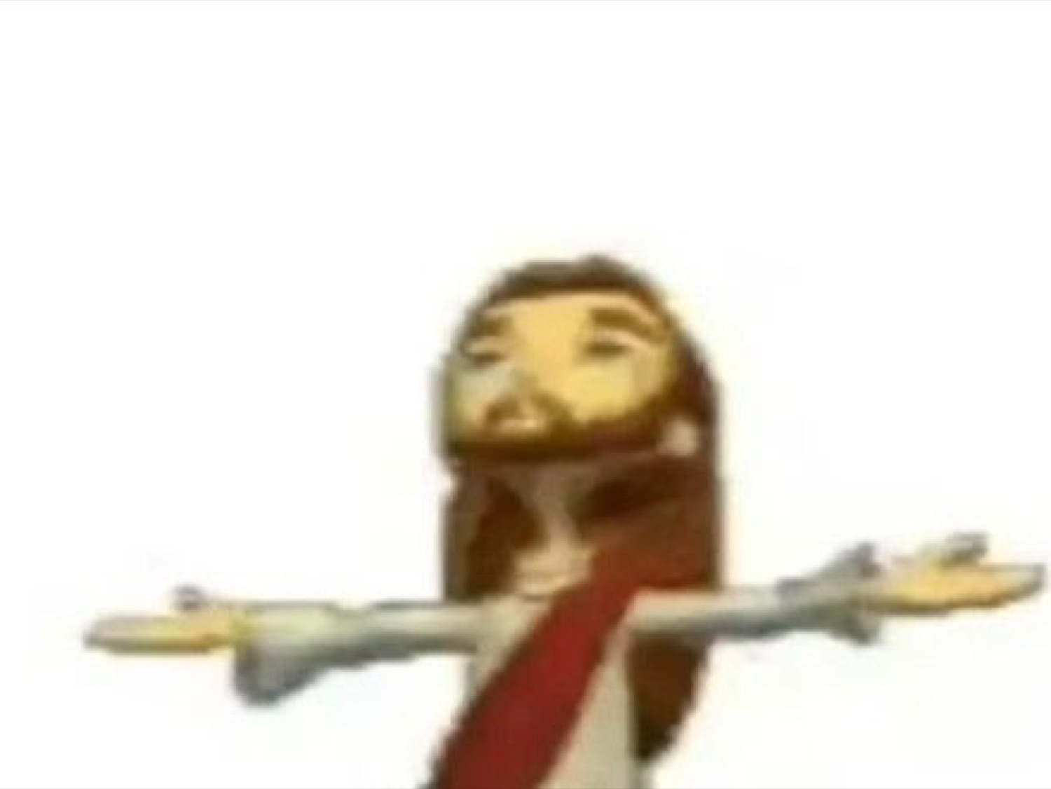 Low-poly 3D Jesus doing a T-pose