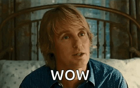 Owen Wilson saying his famous "Wow"