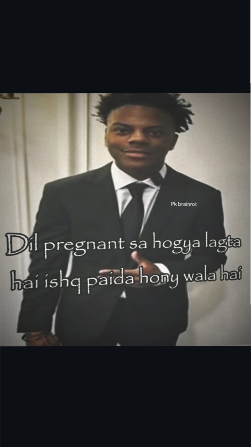 IShowSpeed in a suit: 'Dil pregnant sa hogya lagta hai ishq paida hony wala hai' (my heart feels pregnant, love is about to be born)