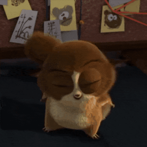 Mort from Madagascar clasping his hands with big adoring eyes
