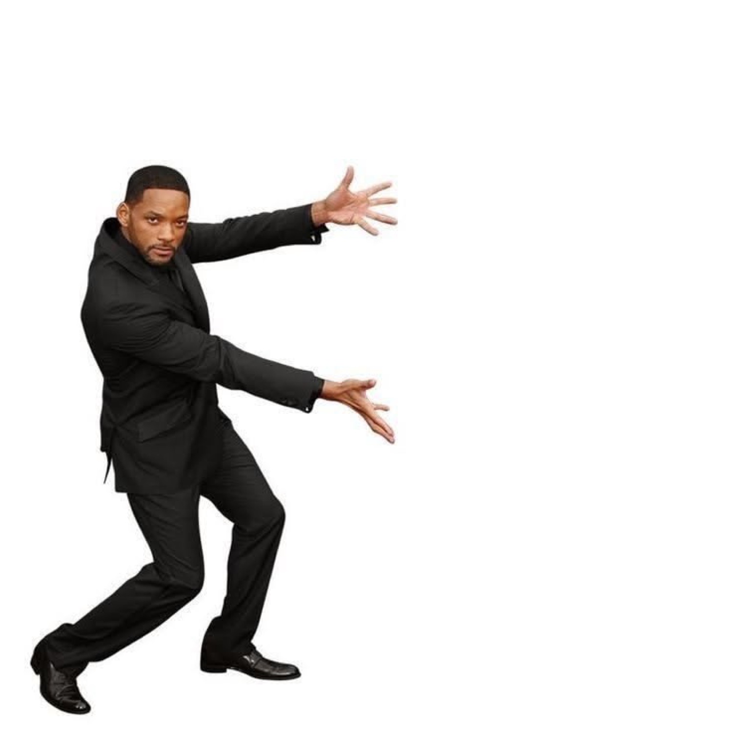Will Smith doing a 'ta-da' presenting gesture