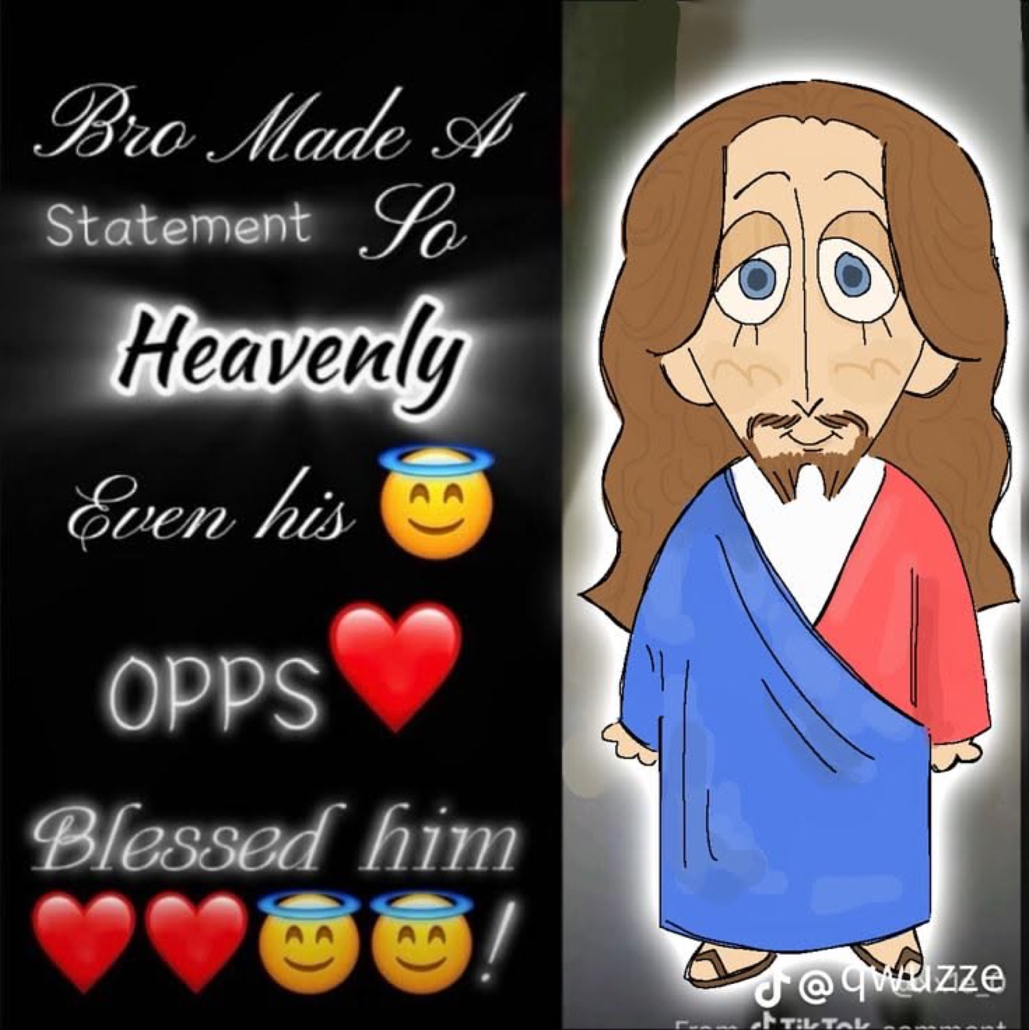 Cartoon Jesus: 'Bro Made A Statement So Heavenly Even his OPPS Blessed him'