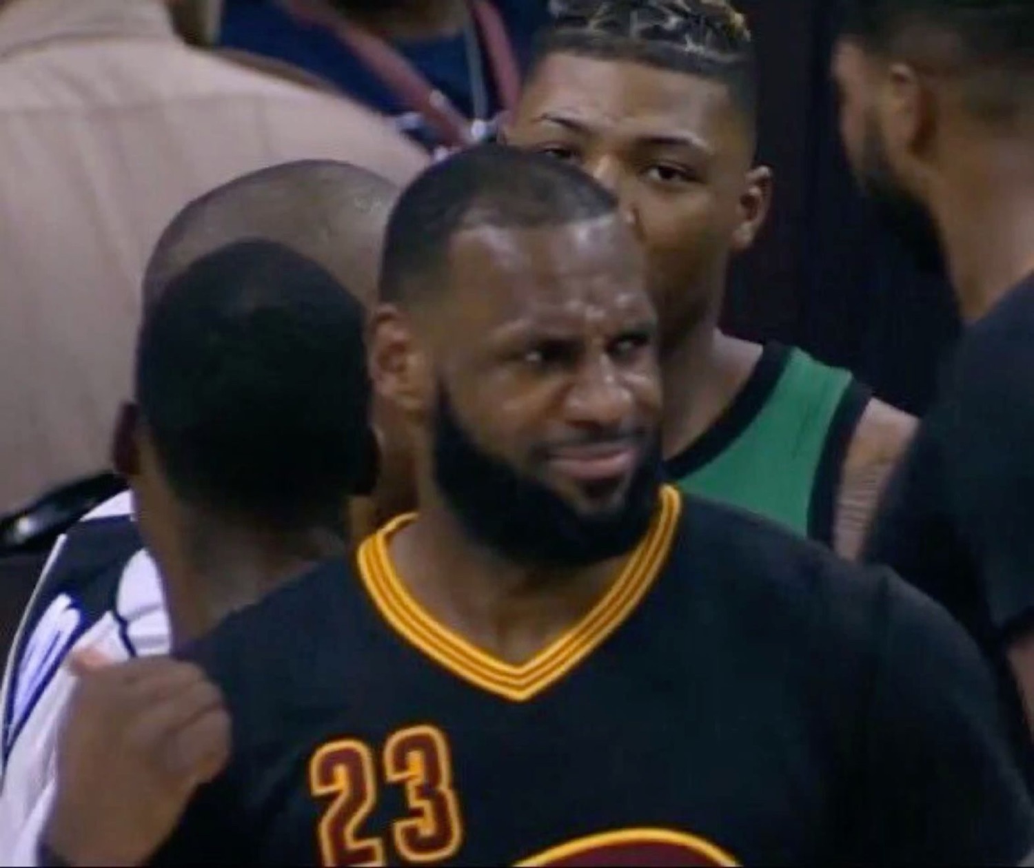 LeBron giving a skeptical side-eye