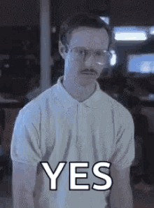 Napoleon Dynamite pumping his fist, "Yes"