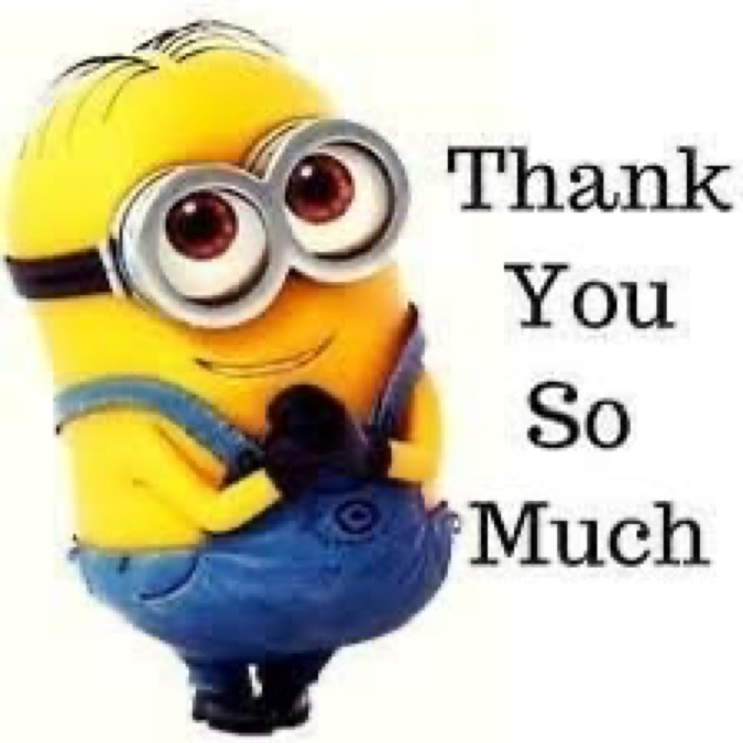 Minion clasping its hands: 'Thank You So Much'