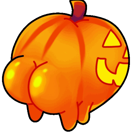 Cartoon jack-o-lantern bouncing