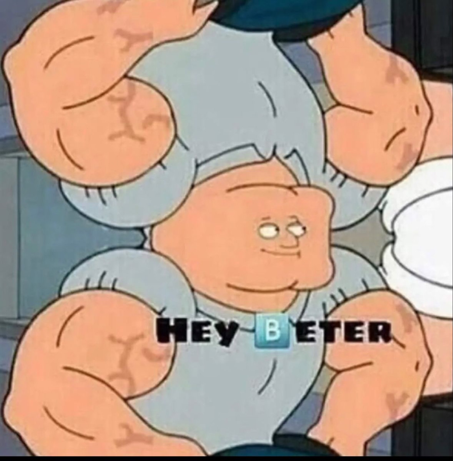 Absurdly muscular Peter Griffin parody: 'HEY BETER'