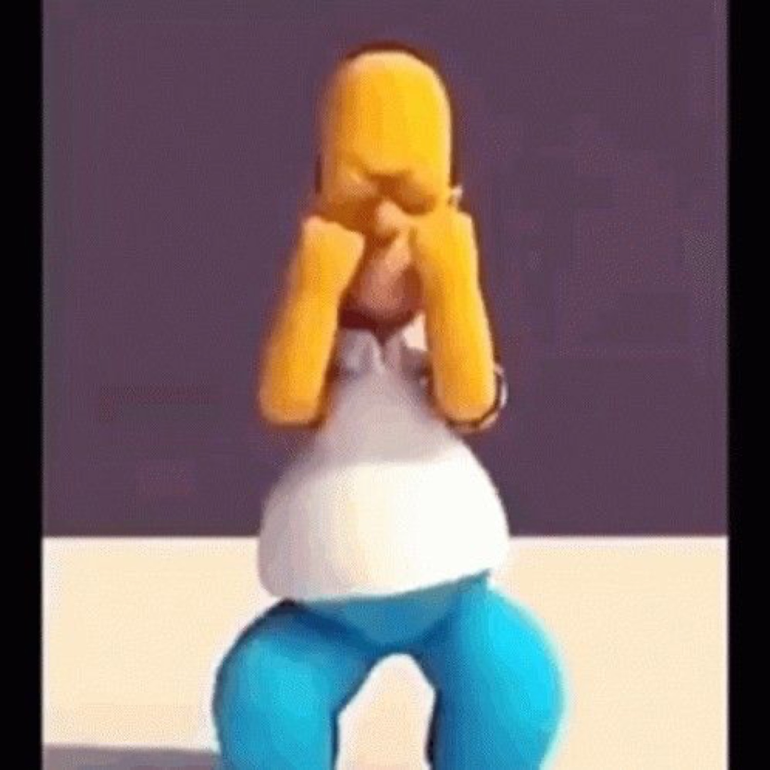 Homer Simpson covering his face in embarrassment
