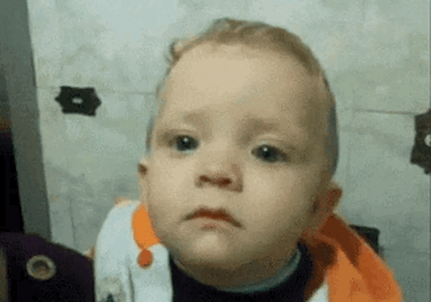 Baby with a quivering lip about to cry