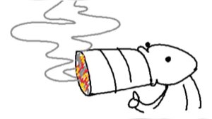 Stick figure character dissolved into a puddle, completely done with everything