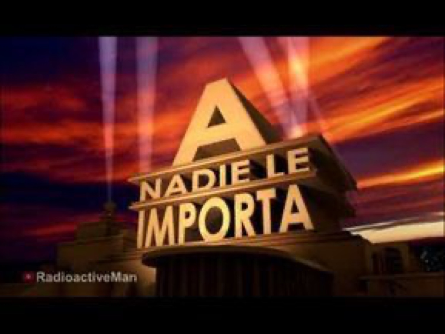 Mock 20th Century Fox logo reworded to read 'A NADIE LE IMPORTA'