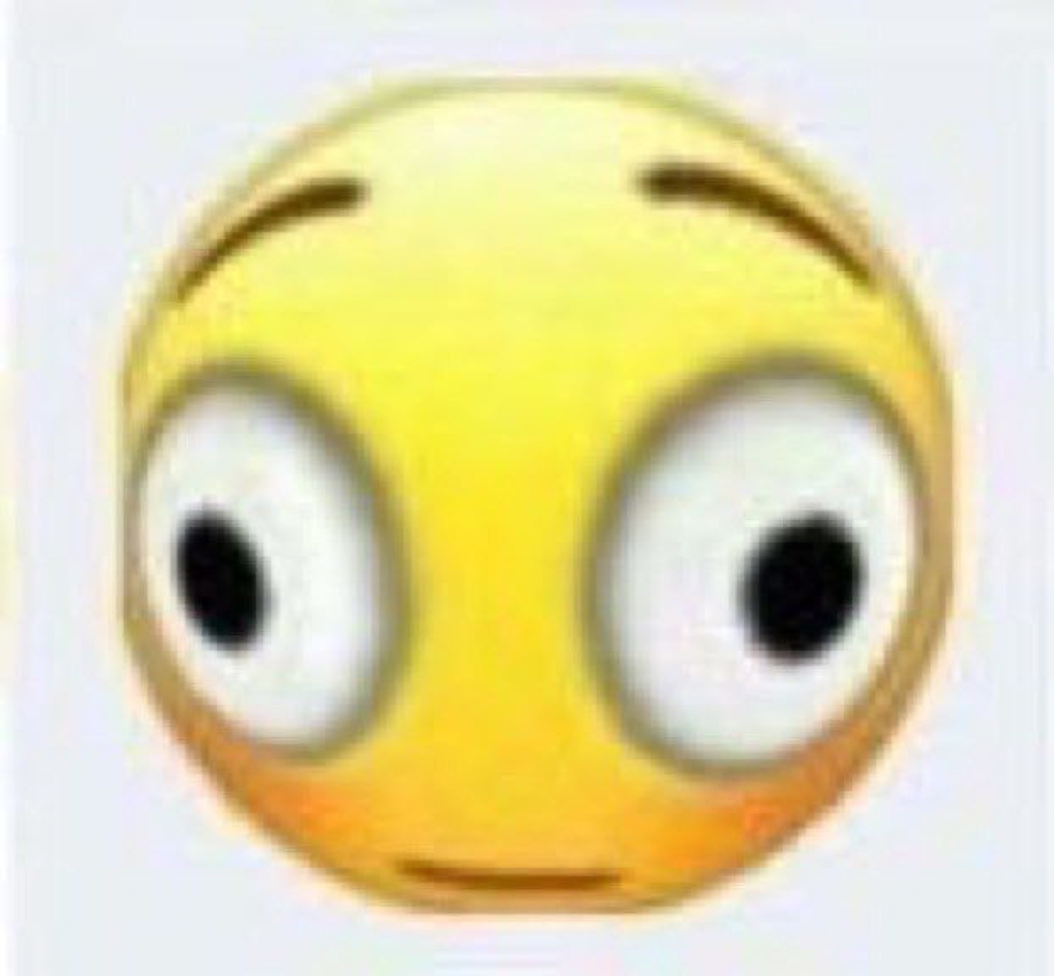 Flushed emoji with huge blurry eyes