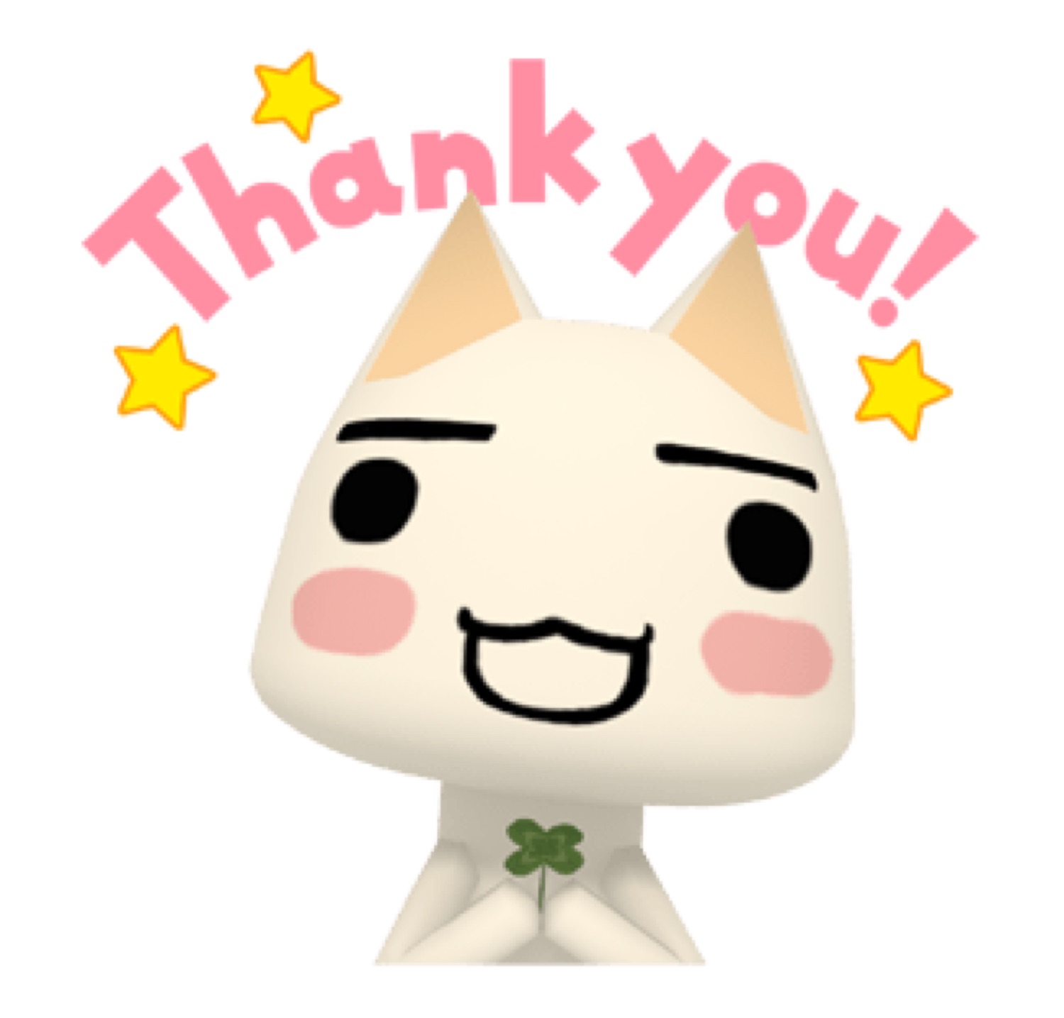 Toro the cat with sparkles: 'Thank you!'