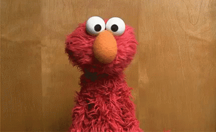 Elmo flailing his arms, "I'm an idiot."