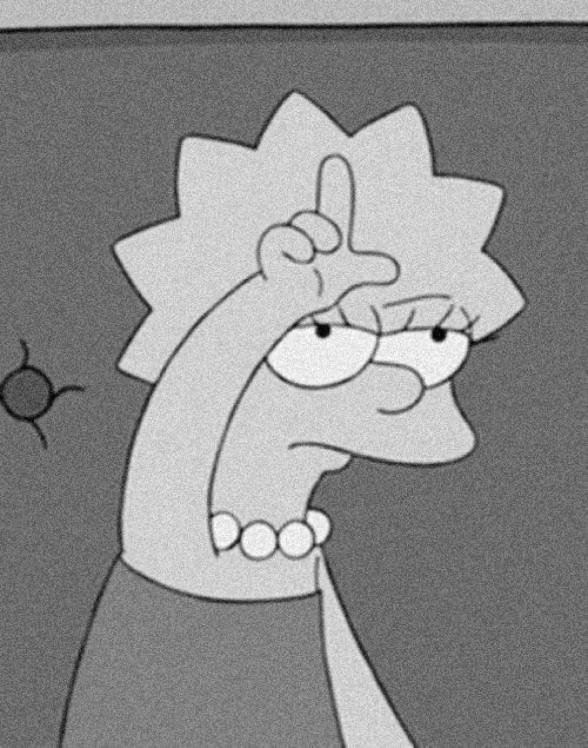 Lisa Simpson making an L on her forehead