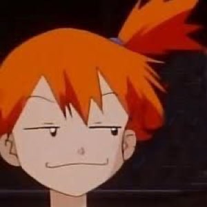 Orange-haired anime girl with half-lidded eyes giving an annoyed, unimpressed side glance