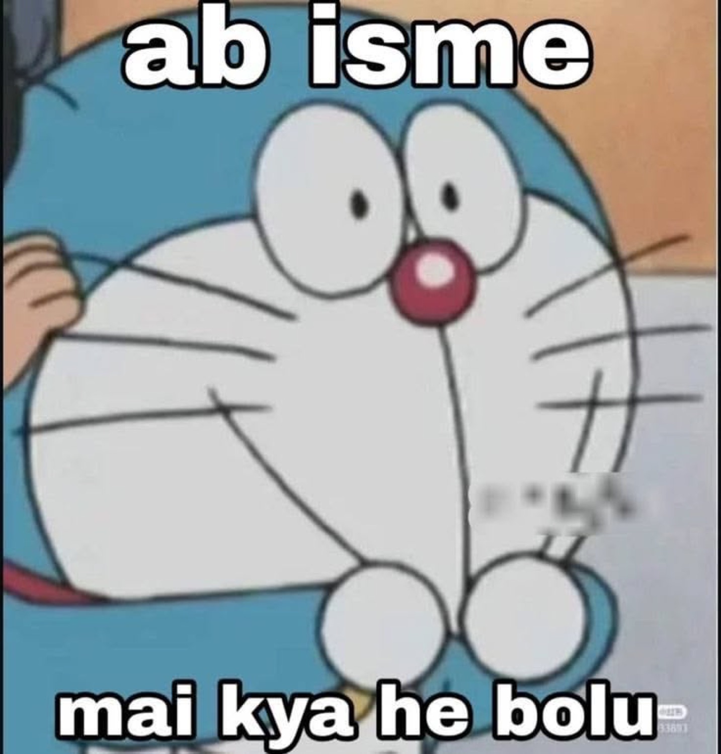 Wide-eyed Doraemon: 'ab isme mai kya he bolu' (what do I even say to this)