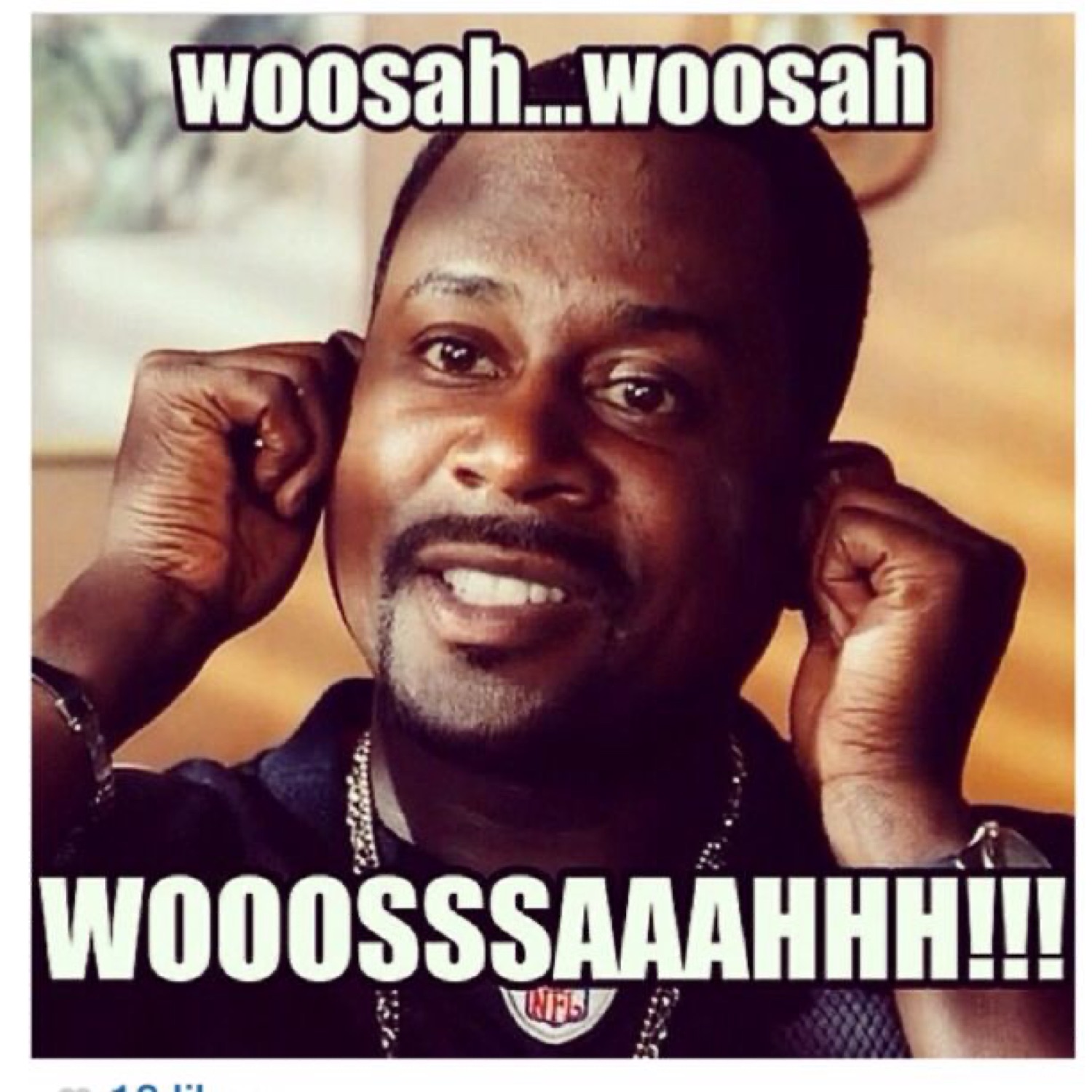 Man with fingers at his temples: 'woosah...woosah WOOOSSSAAAHHH!!!'