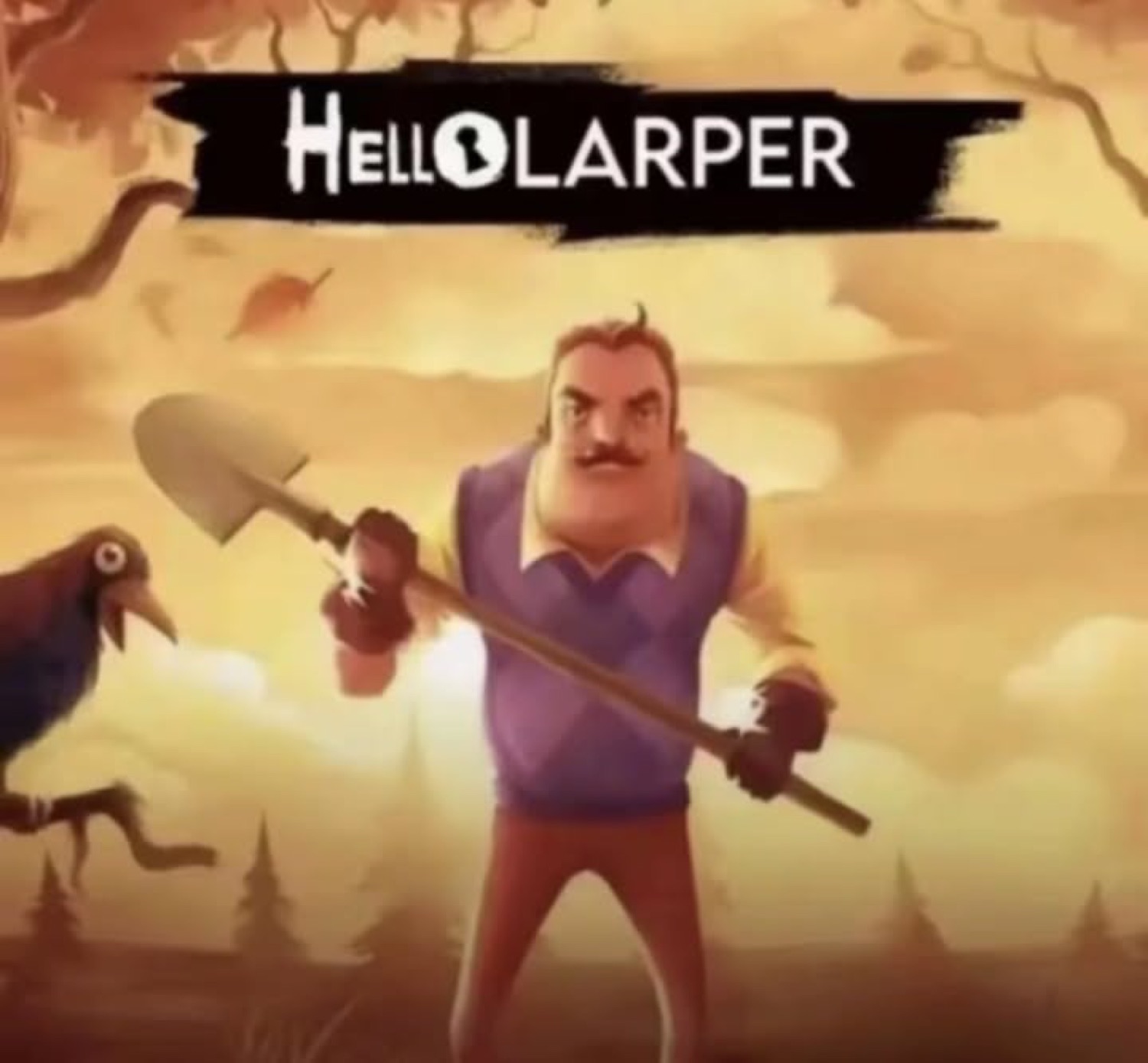 Hello Neighbor poster retitled 'HELLO LARPER'