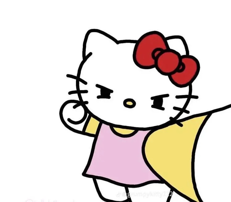 Angry hello kitty