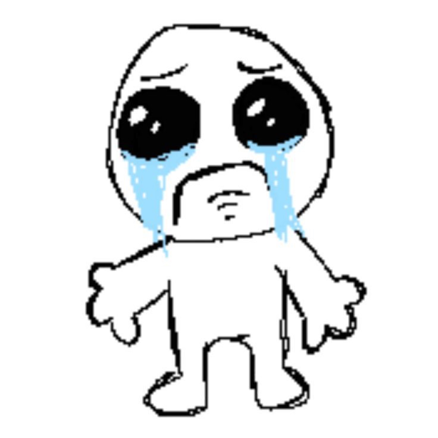 Little cartoon blob with big teary eyes bawling its heart out