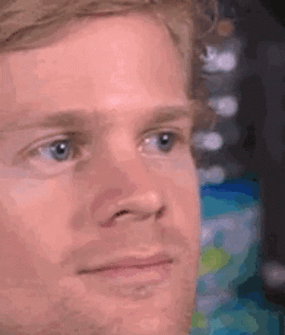 Man blinking in disbelief, the blinking guy meme