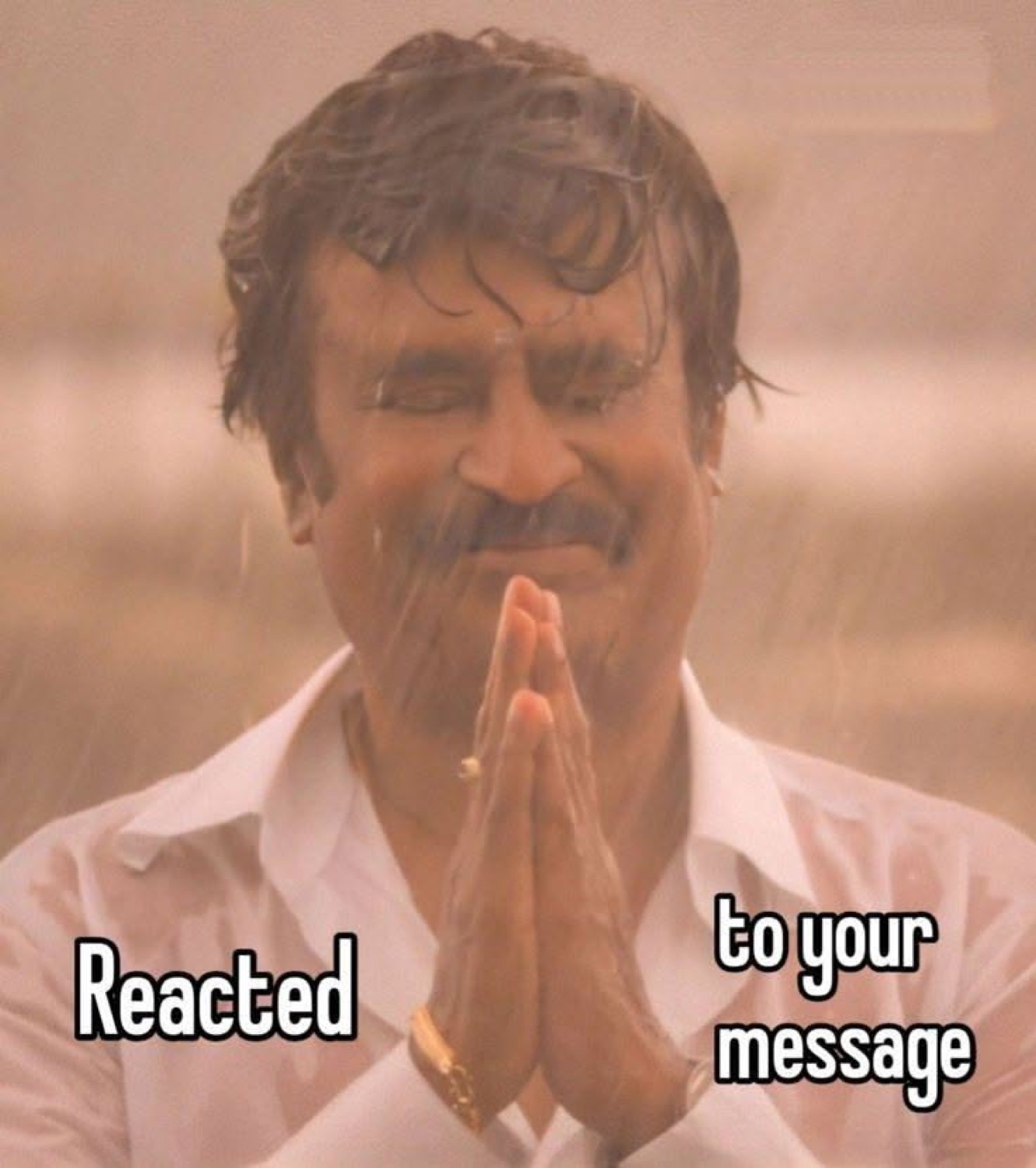 Rajinikanth with folded hands in the rain: 'Reacted ๐ to your message'