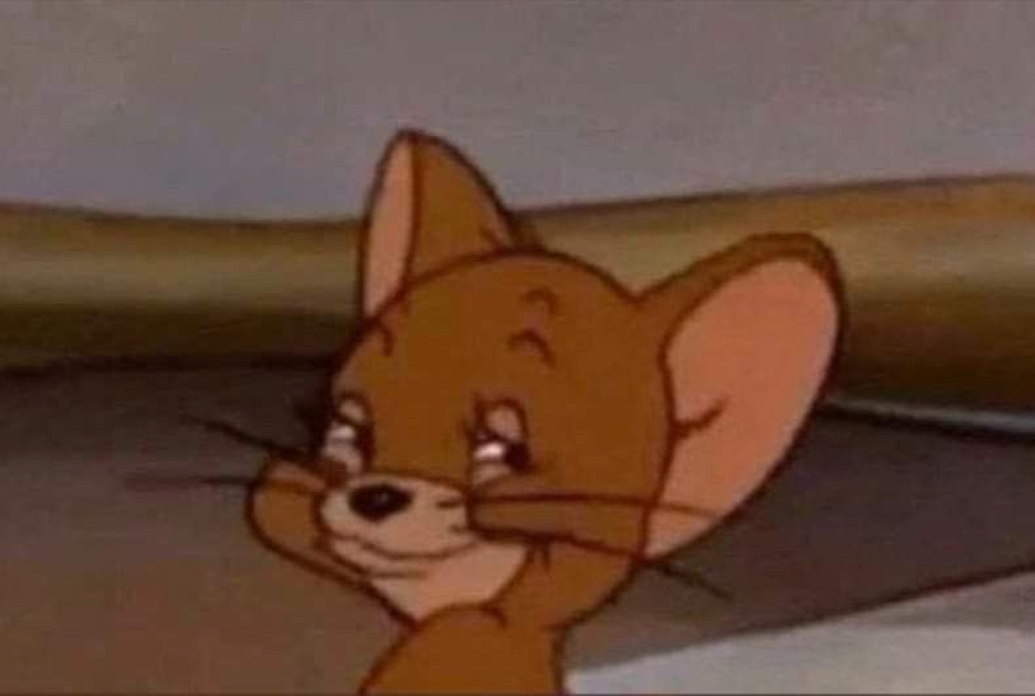 Jerry the mouse throwing a smug, unimpressed side-eye