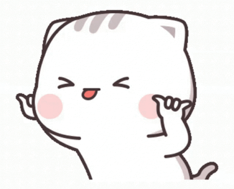 Cute cartoon cat giggling behind its hand