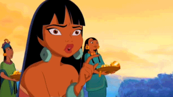 Chel from The Road to El Dorado throwing a slow, judgmental side-eye