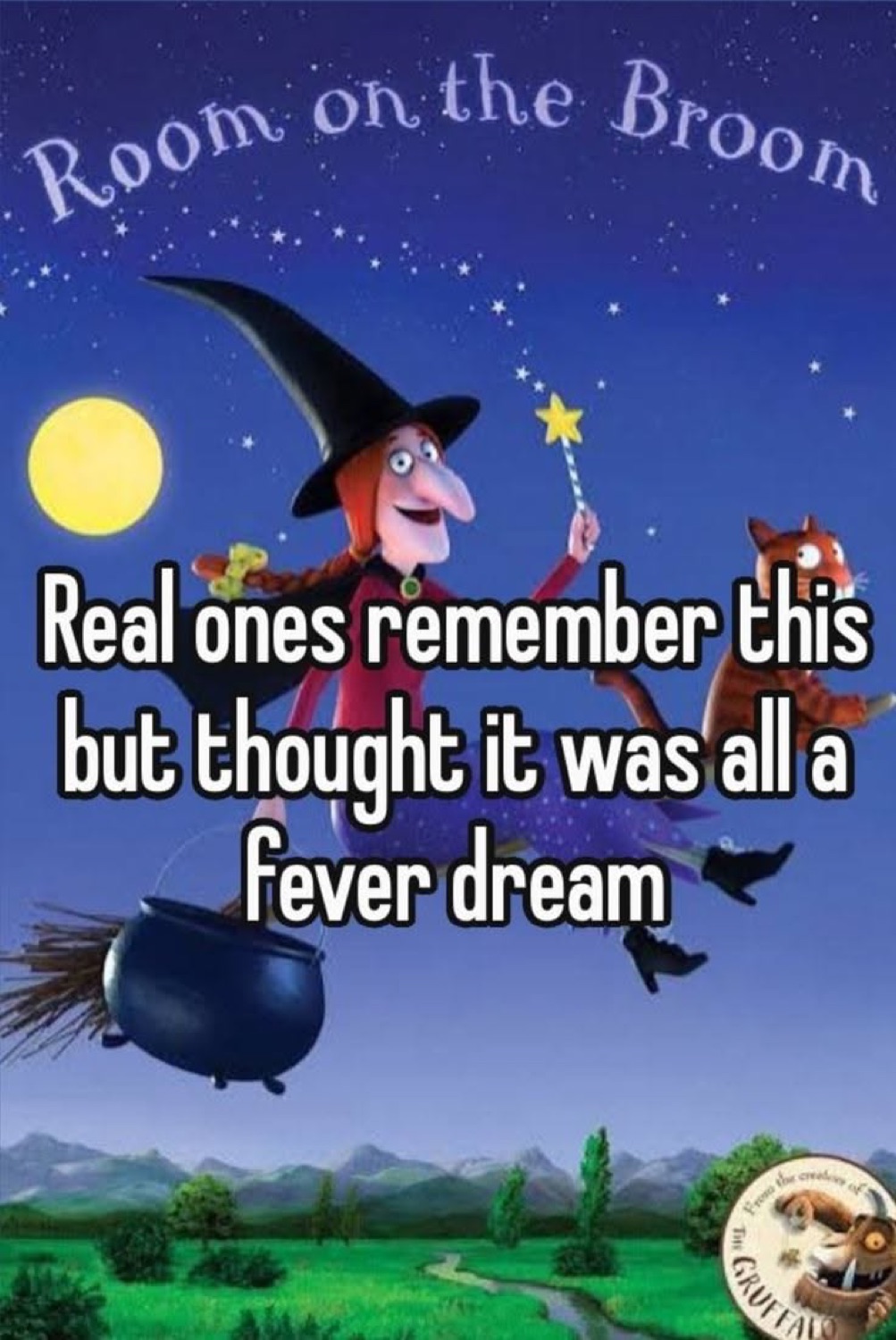 Room on the Broom cover: 'Real ones remember this but thought it was all a fever dream'