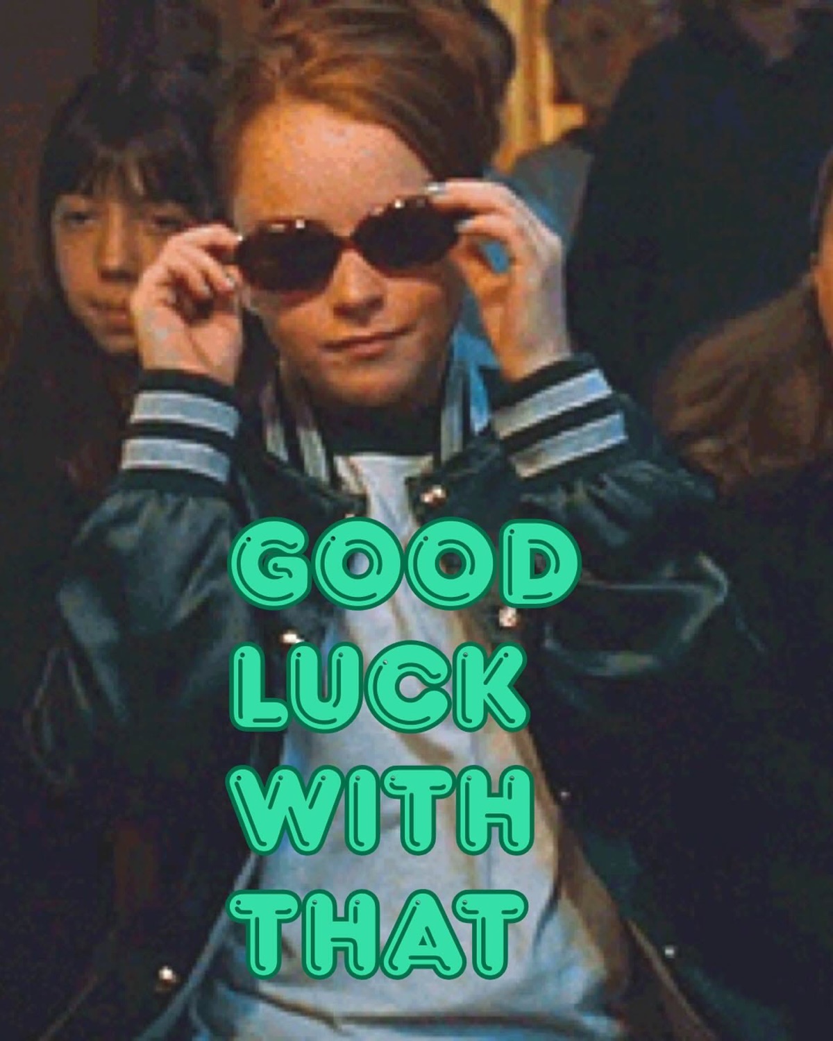 Lindsay Lohan lowering her sunglasses: 'GOOD LUCK WITH THAT'