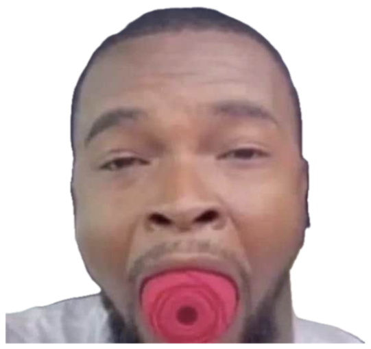 Man in the car with a red pacifier in his mouth staring at you with pure dead-eyed exhaustion sticker