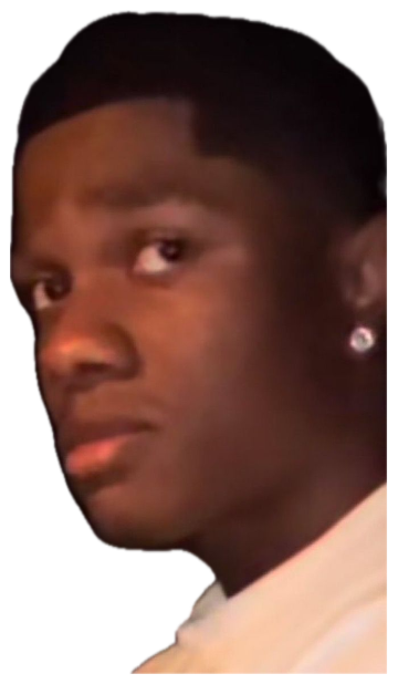 Young man in a car at night turning to shoot a skeptical side-eye sticker