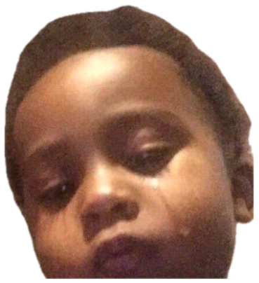 Kid giving the camera the most deflated, over-it look imaginable sticker
