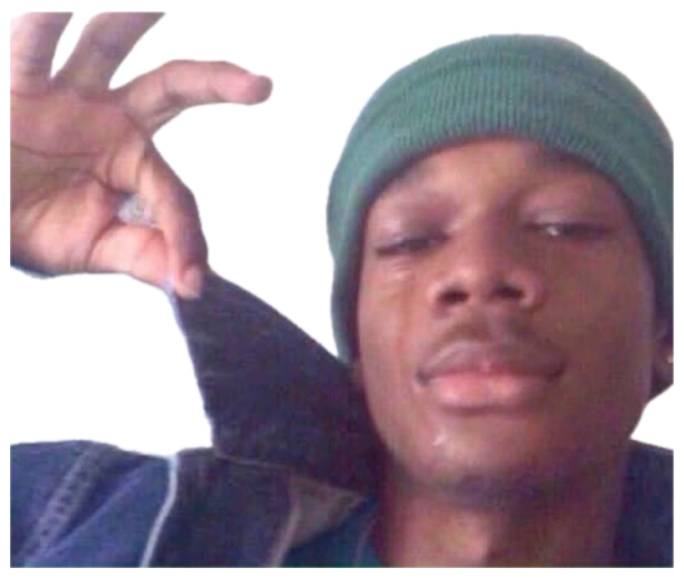 Teary-eyed guy in a beanie throwing an OK sign captioned 'i can't stop crying' sticker