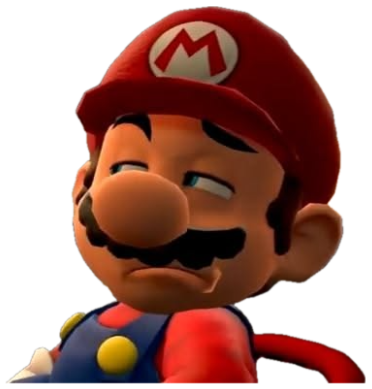 3D Mario giving a skeptical, unimpressed side-eye sticker