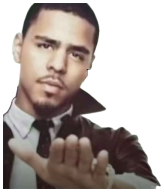 Man holding out his palm captioned 'Pipe down handsome you might get cracked' sticker
