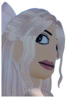 Roblox-style anime girl with white hair and cat ears giving a long side-eye sticker