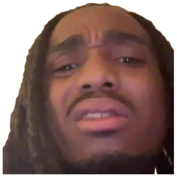 Guy with locs looking up with heavy-lidded eyes and a deeply unimpressed expression sticker