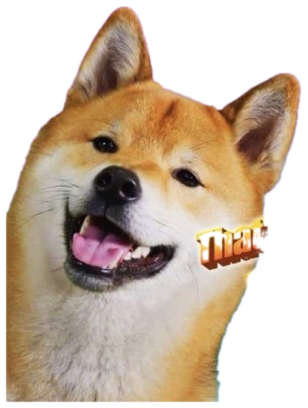 Beaming Shiba Inu, captioned 'Please don't say mean things about yourself, that's my friend you're talking about!' sticker
