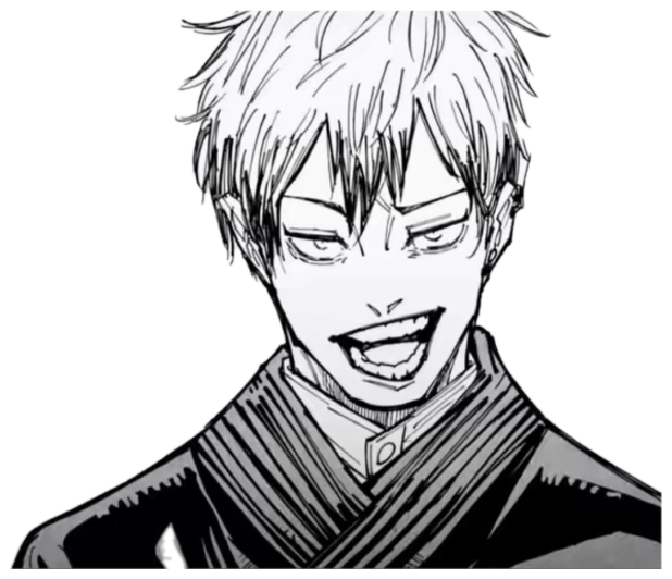 Anime character grinning menacingly with speech bubbles saying 'I'm... about to get sexist!!' sticker
