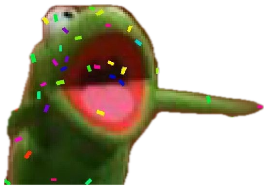 Kermit the Frog throwing his arms out joyfully as confetti rains down sticker